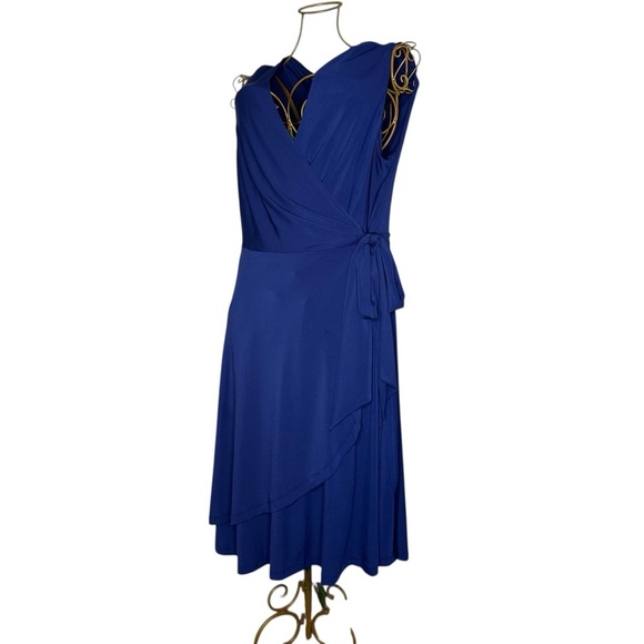 Truth & Fable Women’s Jersey Layer Wrap Dress Women’s Size 2XL PLUS - Navy Blue - Picture 4 of 14